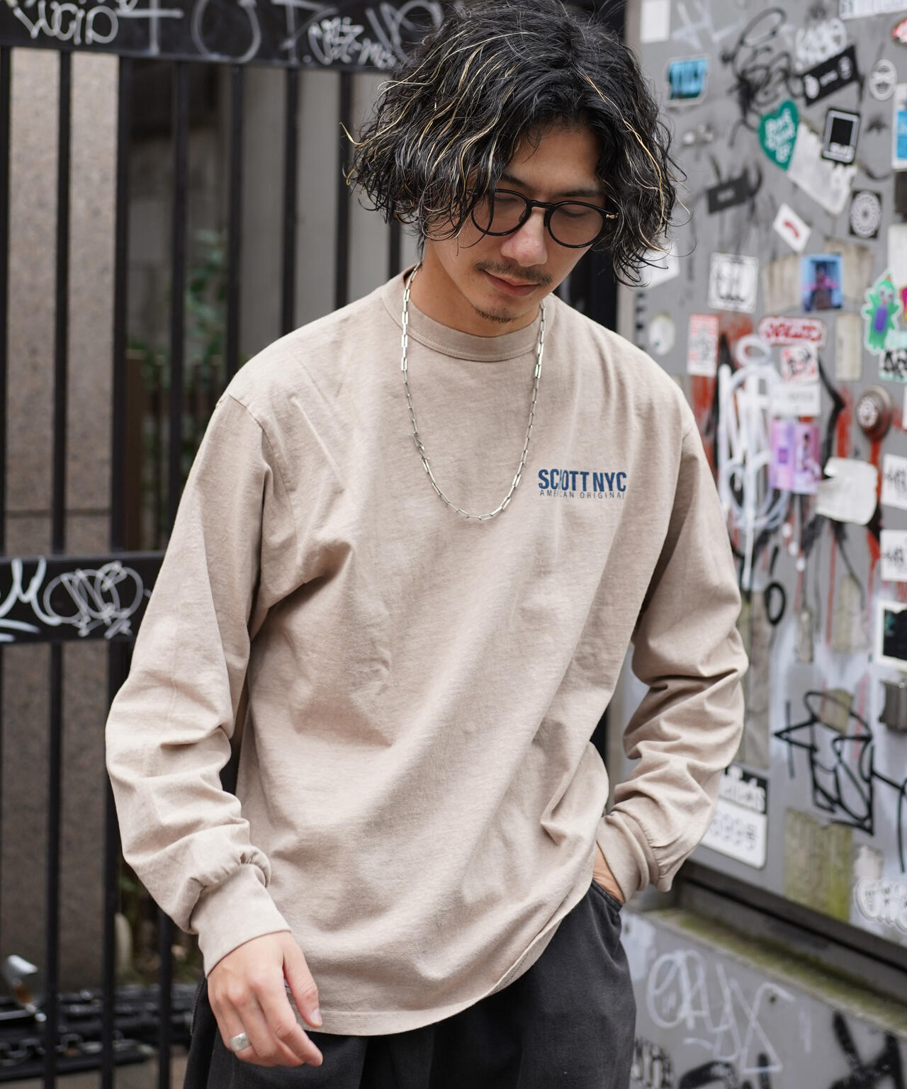 直営限定/LS T-SHIRT SCHOTT NYC/ロングTシャツ ショット ニューヨーク