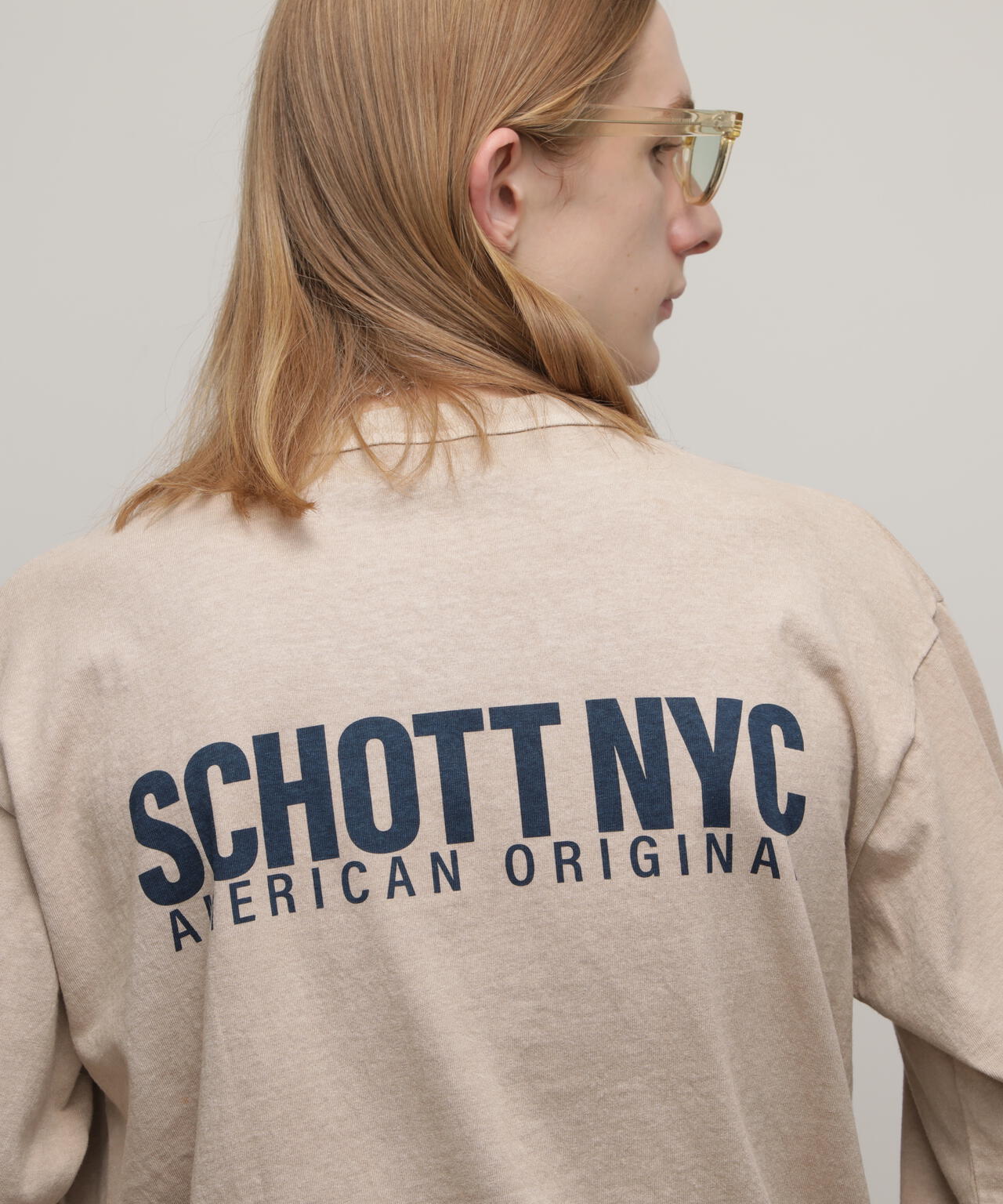 直営限定/LS T-SHIRT SCHOTT NYC/ロングTシャツ ショット ニューヨーク