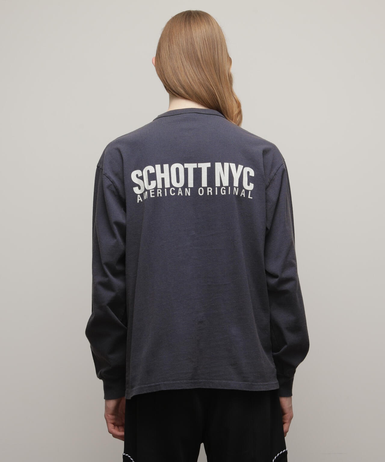 直営限定/LS T-SHIRT SCHOTT NYC/ロングTシャツ ショット ニューヨーク ...
