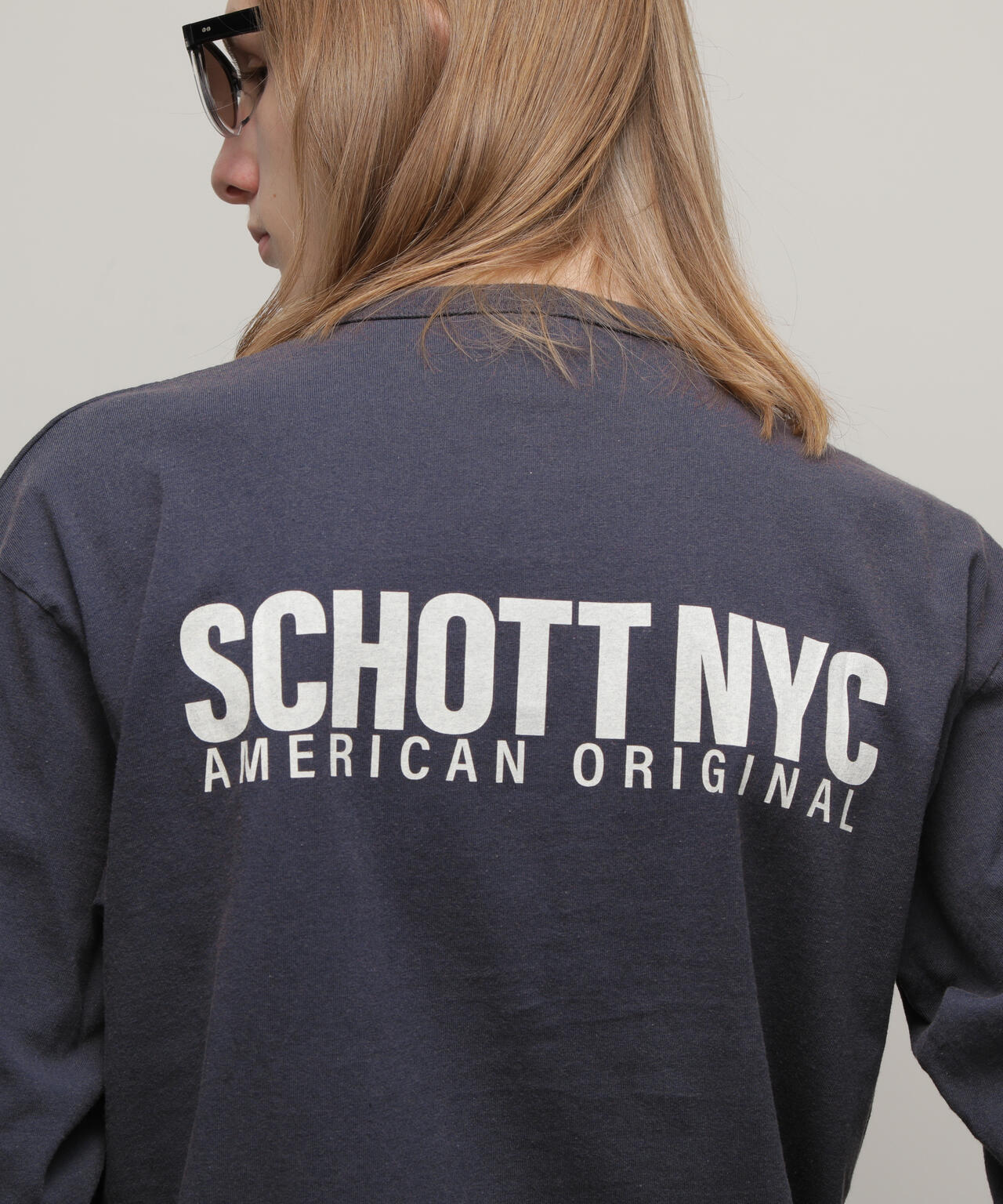 直営限定/LS T-SHIRT SCHOTT NYC/ロングTシャツ ショット ニューヨーク ...