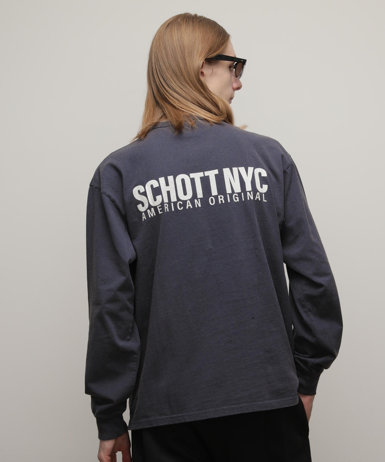 直営限定/LS T-SHIRT SCHOTT NYC/ロングTシャツ ショット ニューヨーク