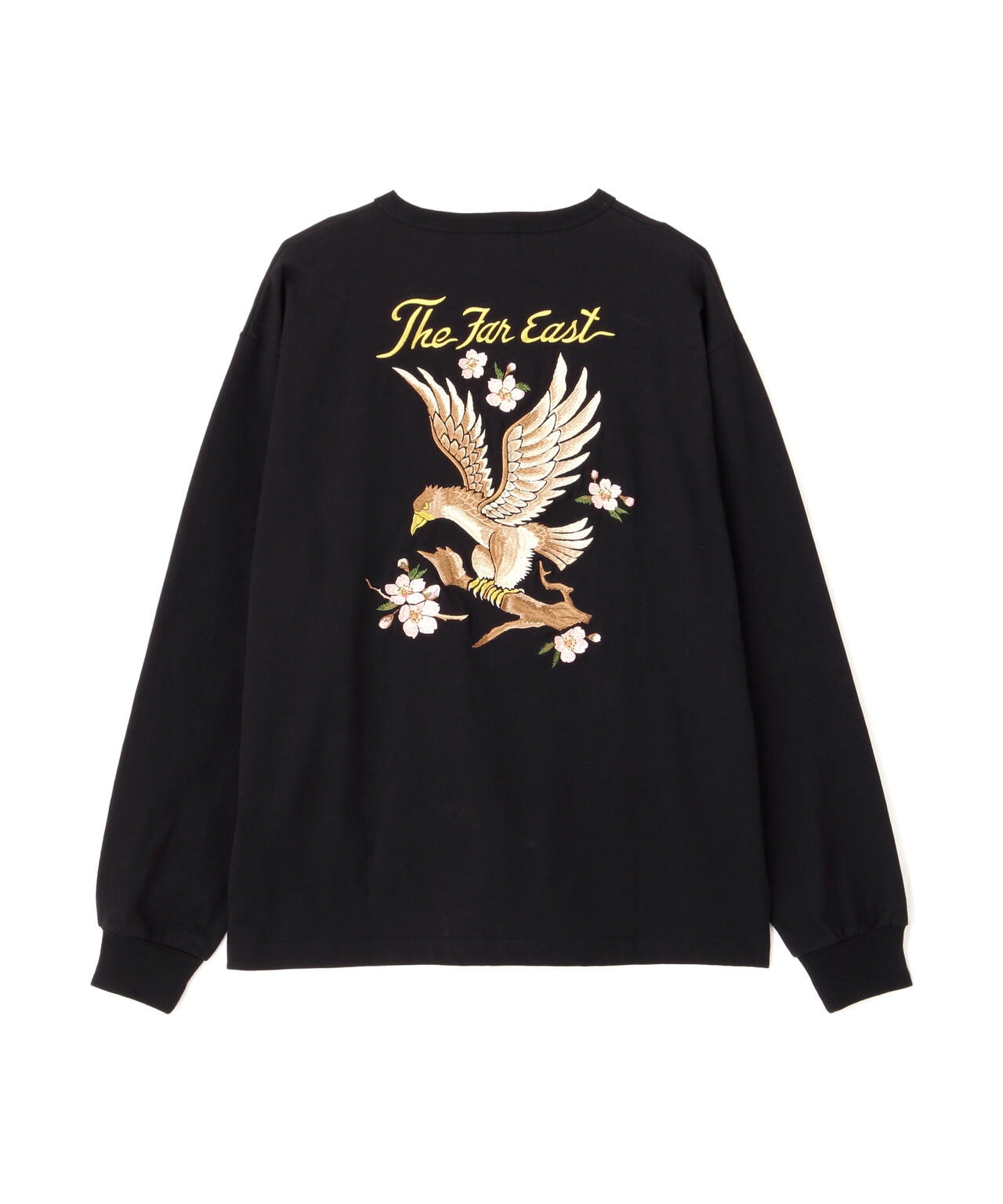 LS HENLEY TｰSHIRT "CHERRY BLOSSOMS EAGLE"/ヘンリーネック ロンT "チェリーブロッサム イーグル"