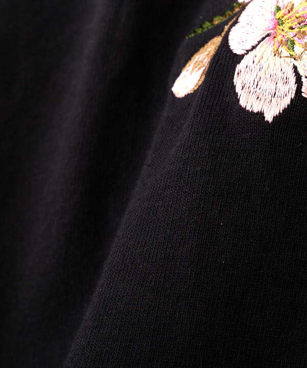 LS HENLEY TｰSHIRT "CHERRY BLOSSOMS EAGLE"/ヘンリーネック ロンT "チェリーブロッサム イーグル"