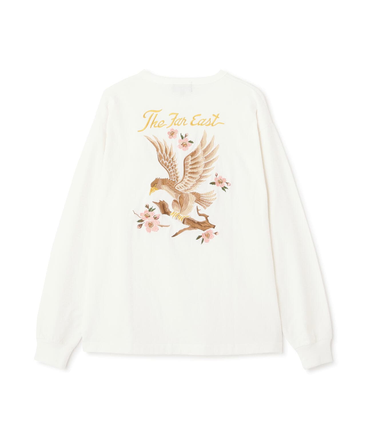 LS HENLEY TｰSHIRT "CHERRY BLOSSOMS EAGLE"/ヘンリーネック ロンT "チェリーブロッサム イーグル"