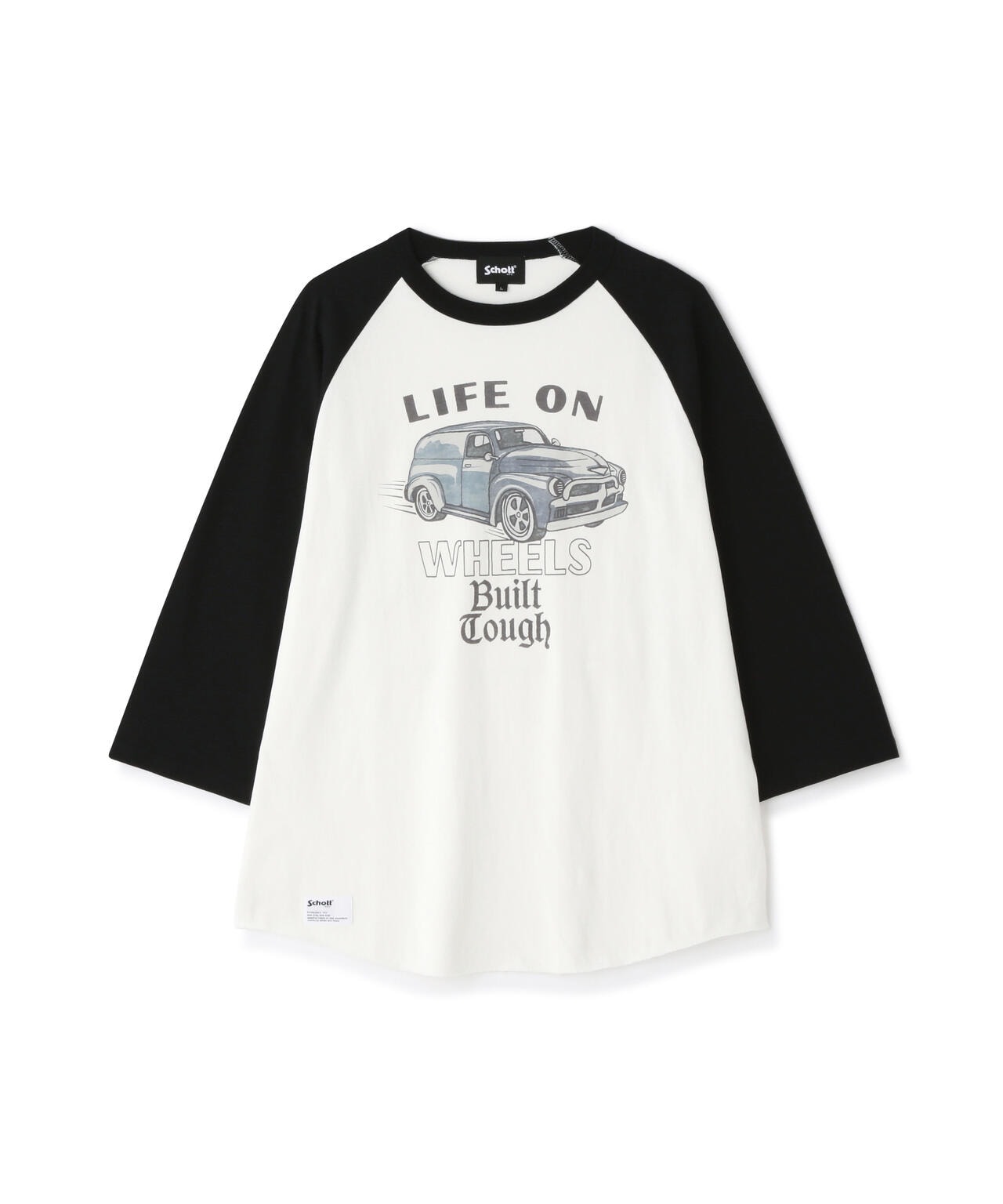 RS T-SHIRT "LIFE ON WHEELS"/ラグランスリーブ Ｔシャツ "ライフ オン ホイールズ"