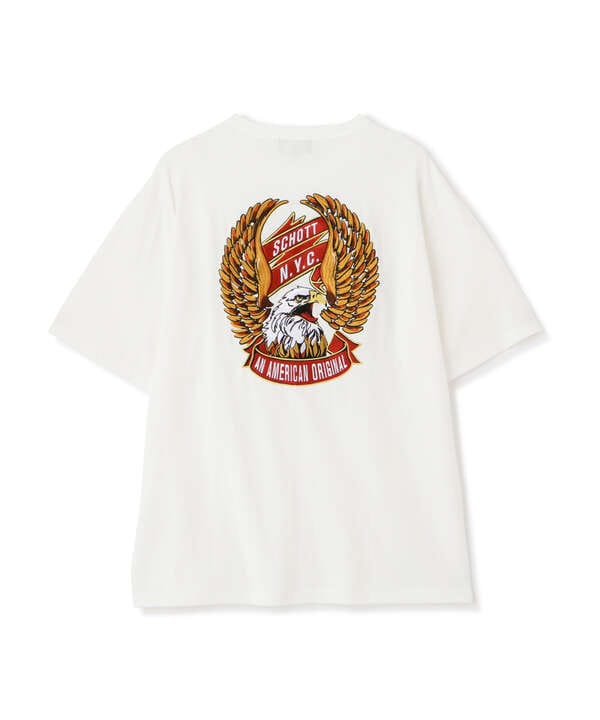 T-SHIRT "EAGLE AND RIBBON EMB"/刺繍Tシャツ "イーグル アンド リボン"