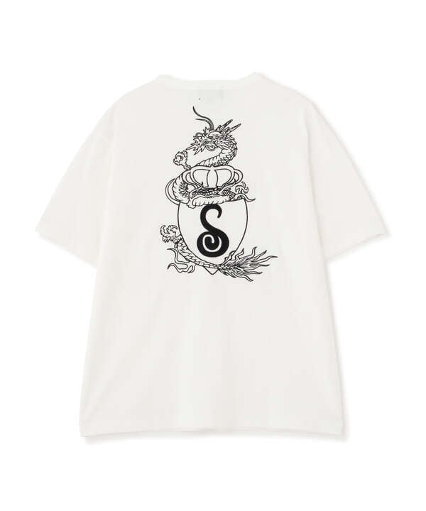 HENLEY TｰSHIRT "CREST DRAGON EMB"/刺繍ヘンリーTシャツ "クレスト ドラゴン"