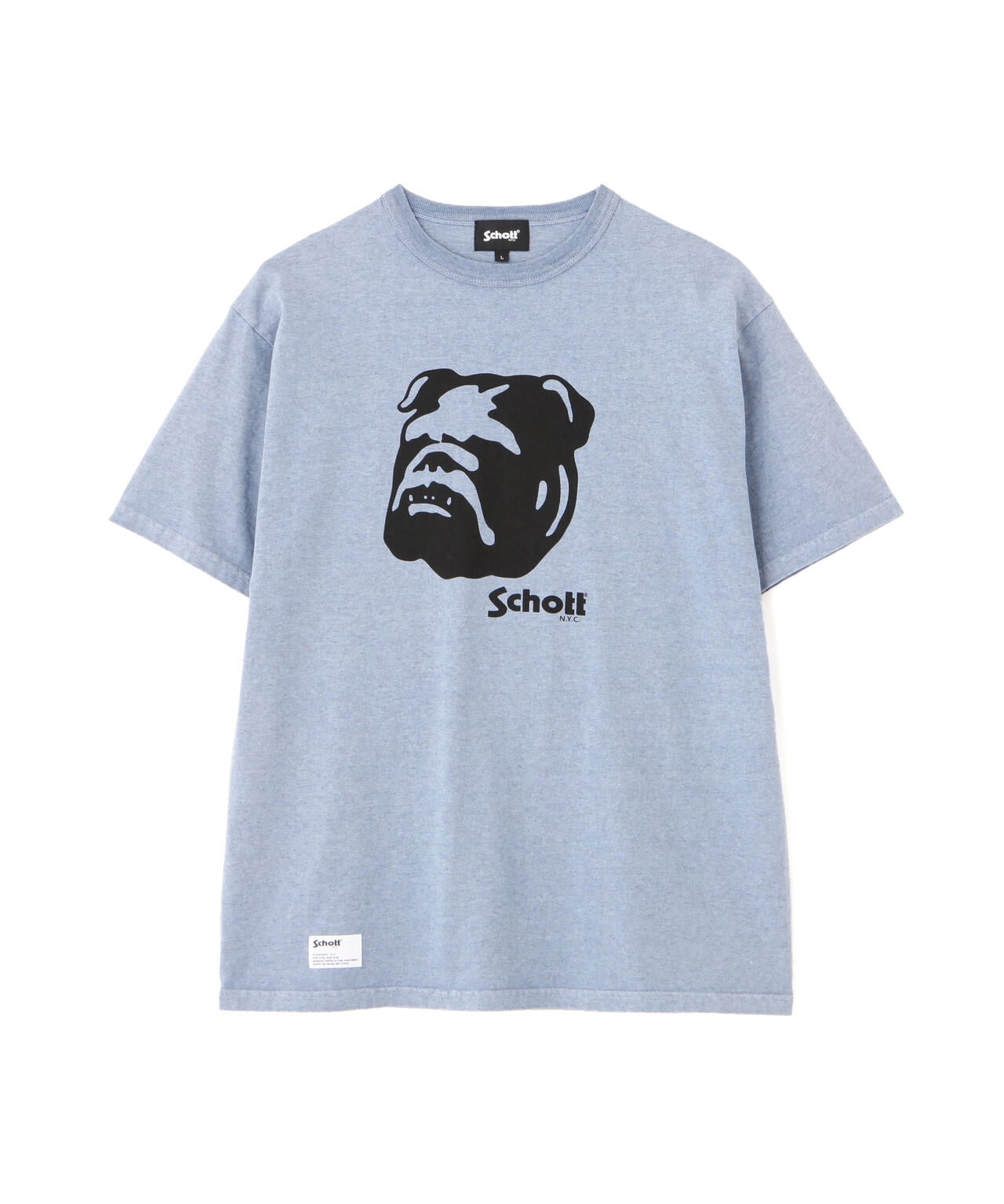 HEATHER T-SHIRT "STENCIL BULLDOG"/ヘザーTシャツ "ステンシル ブルドッグ"