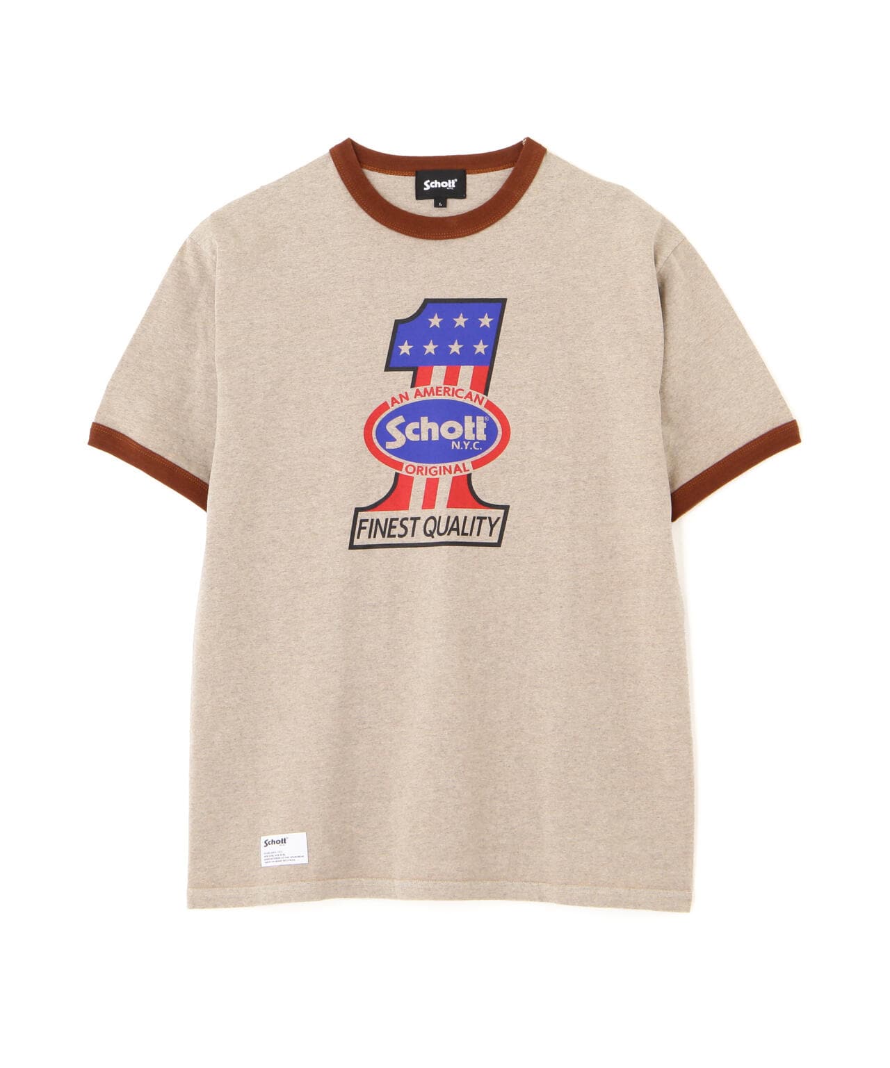 HEATHER TRIM T-SHIRT"NO.1 AMERICAN"/ヘザートリムTシャツ "ナンバーワン アメリカン"