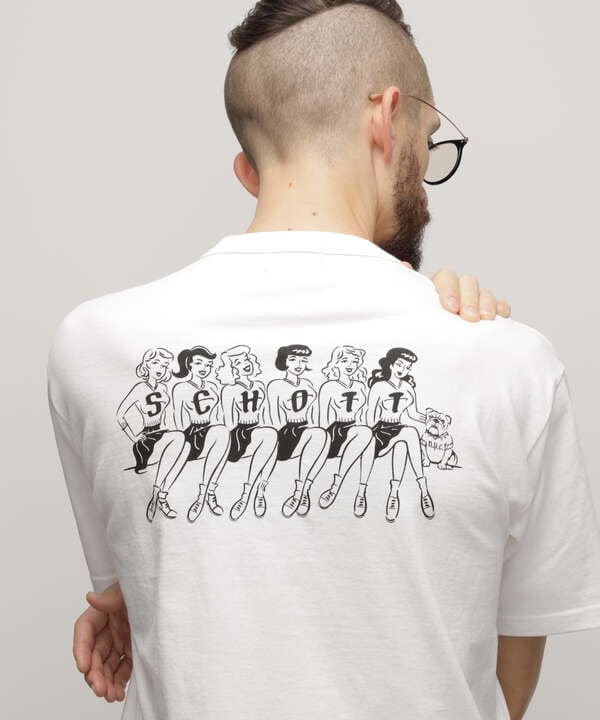 T-SHIRT "GIRLS WITH BULLDOG”/Tシャツ "ガールズ ウィズ ブルドッグ"