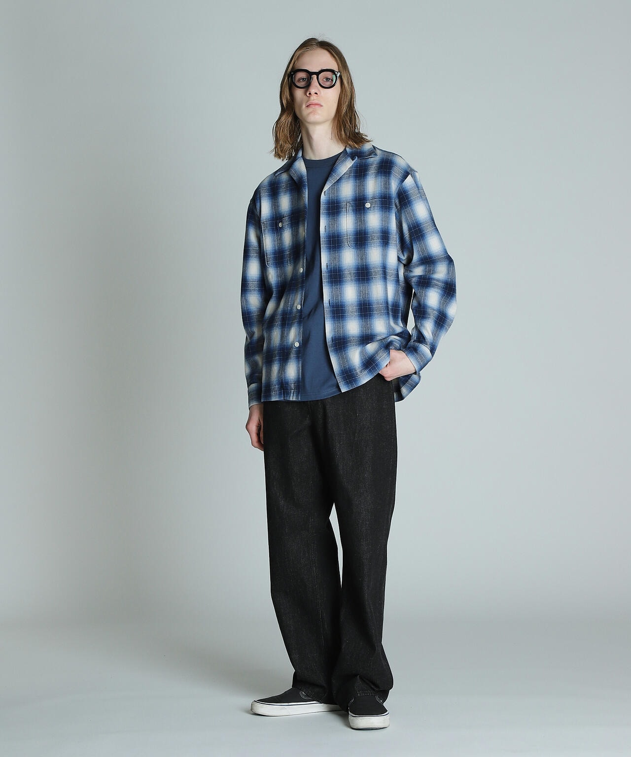 OMBRE CHECK FLANNEL LS SHIRT/オンブレチェック フランネルシャツ