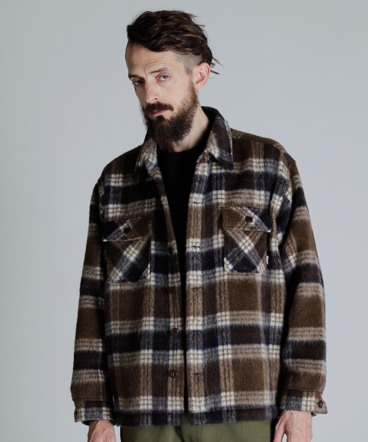 SHAGGY PLAID SHIRT/シャギー チェックシャツ