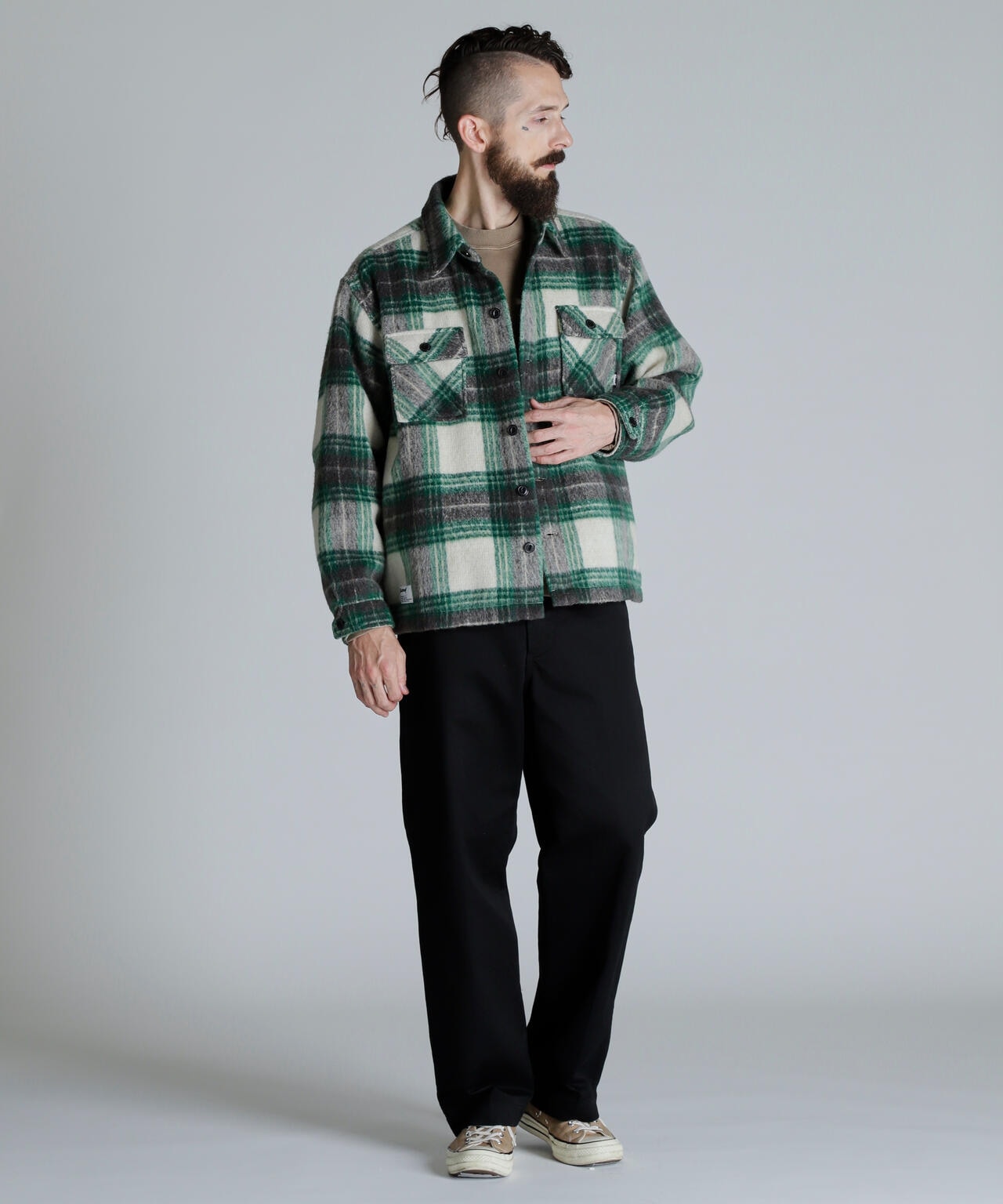 SHAGGY PLAID SHIRT/シャギー チェックシャツ