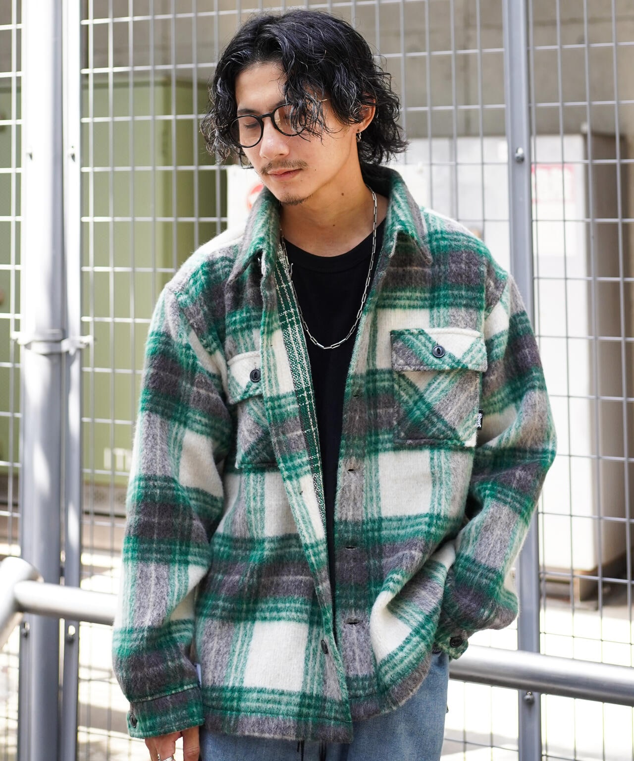 SHAGGY PLAID SHIRT/シャギー チェックシャツ