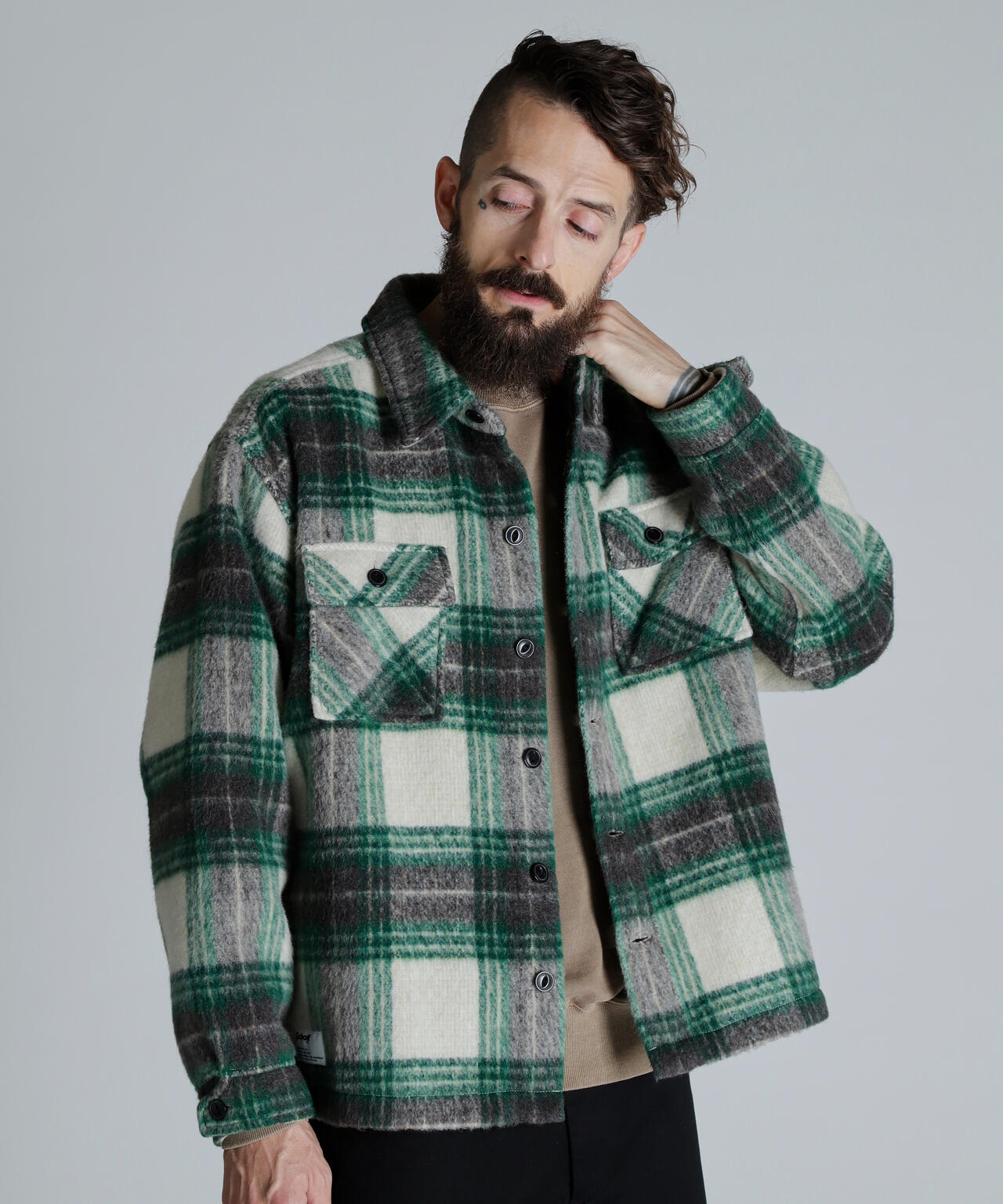 SHAGGY PLAID SHIRT/シャギー チェックシャツ