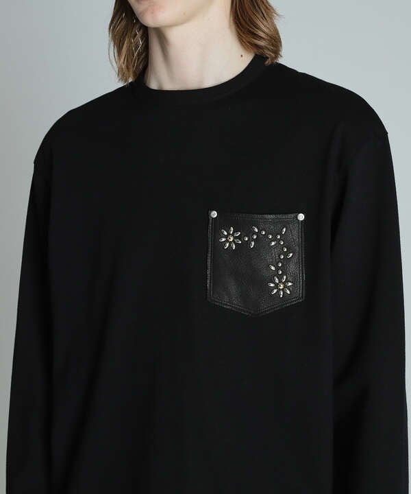 DEER FLOWER STUDS LS T-SHIRT/ディアフラワースタッズ LS Tシャツ