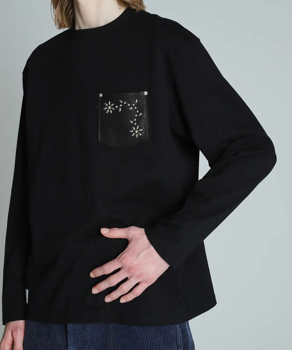 DEER FLOWER STUDS LS T-SHIRT/ディアフラワースタッズ LS Tシャツ