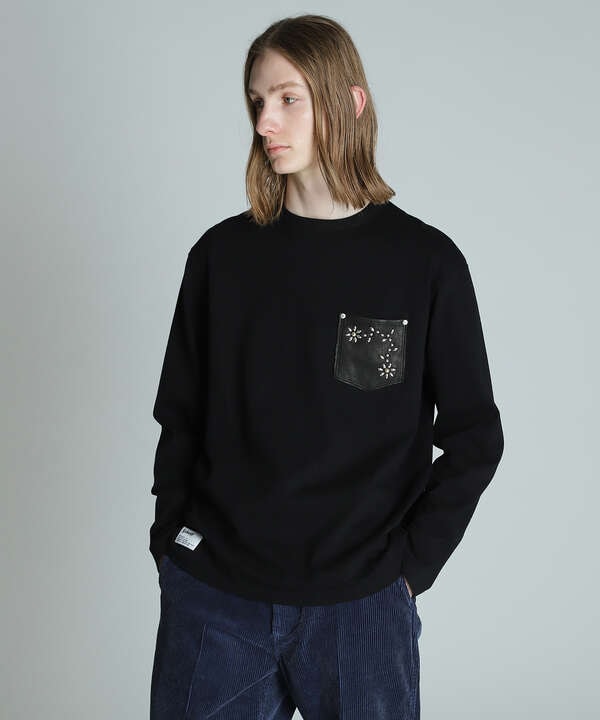 DEER FLOWER STUDS LS T-SHIRT/ディアフラワースタッズ LS Tシャツ