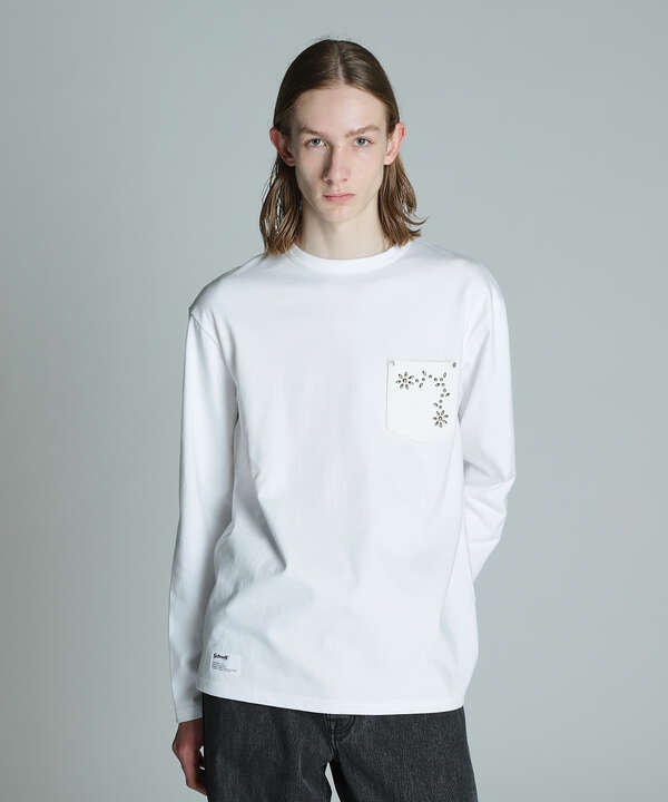 DEER FLOWER STUDS LS T-SHIRT/ディアフラワースタッズ LS Tシャツ