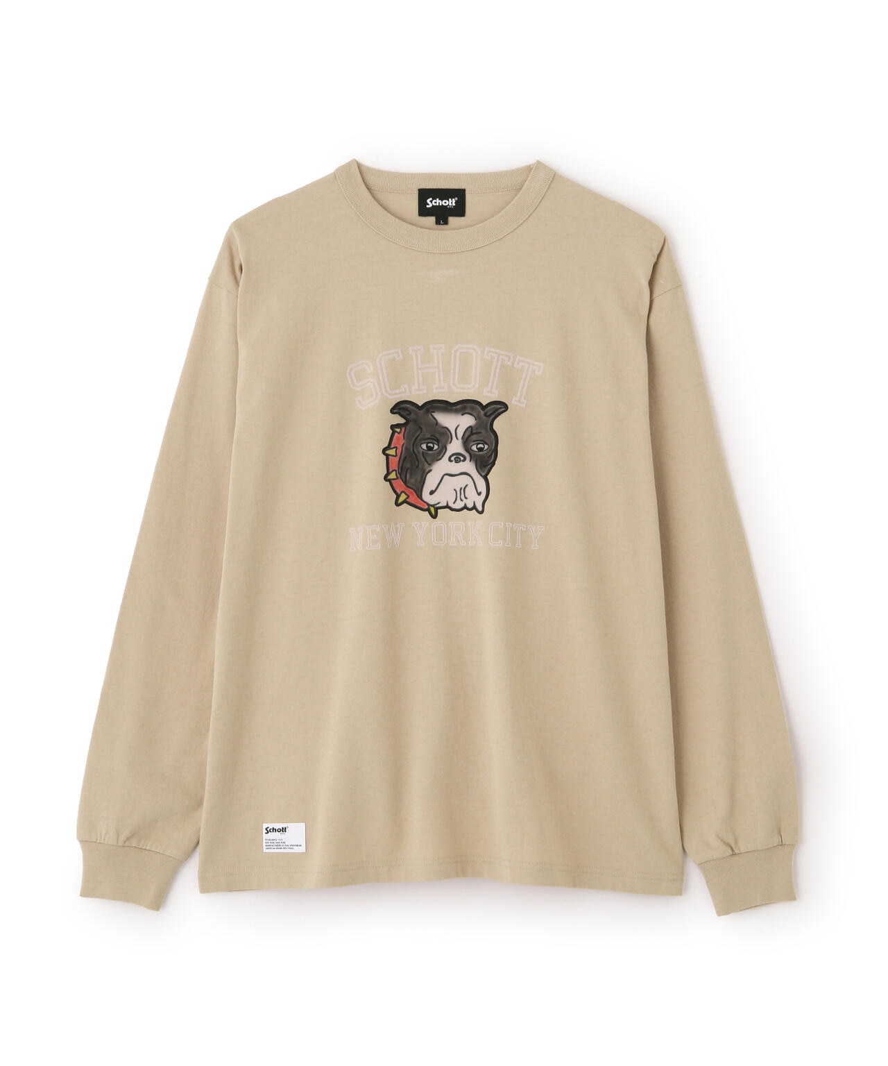 COLOR FLOCKY  BULLDOG LS T-SHIRT/カラーフロッキー ブルドッグ LS Tシャツ