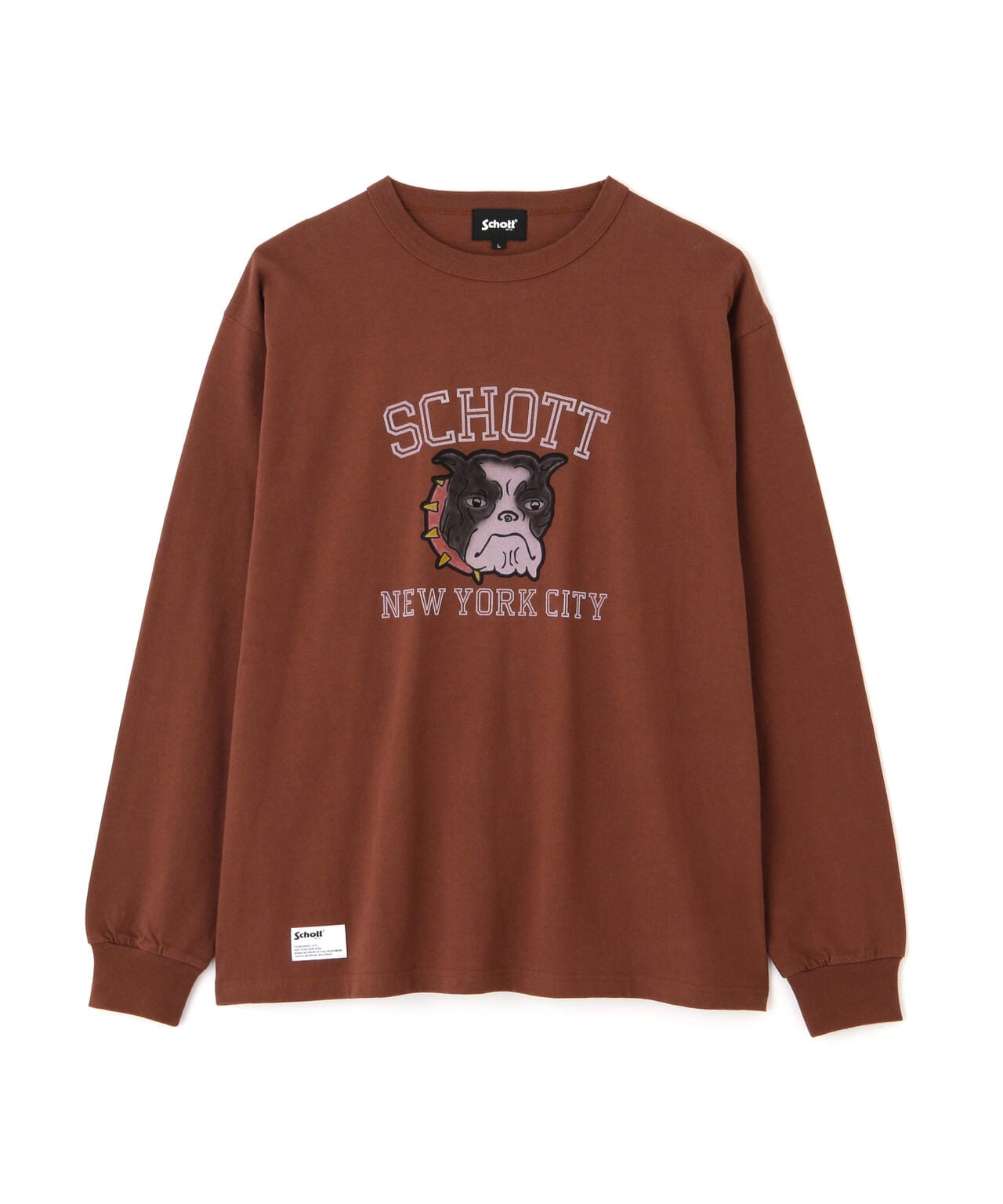 COLOR FLOCKY  BULLDOG LS T-SHIRT/カラーフロッキー ブルドッグ LS Tシャツ