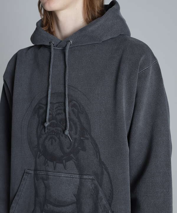 PRINT BULL HOODED SWEAT/プリントブル フーディースウェット