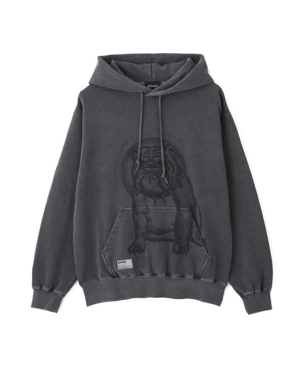 PRINT BULL HOODED SWEAT/プリントブル フーディースウェット