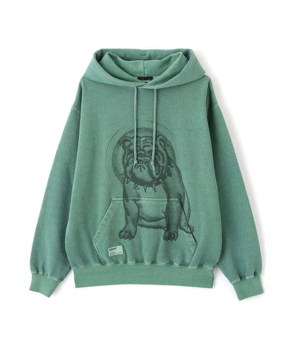 PRINT BULL HOODED SWEAT/プリントブル フーディースウェット