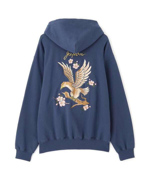 EMB. CHERRY BLOSSOM JAPAN EAGLE HOODED SWEAT/チェリーブロッサム ジャパンイーグル パーカー