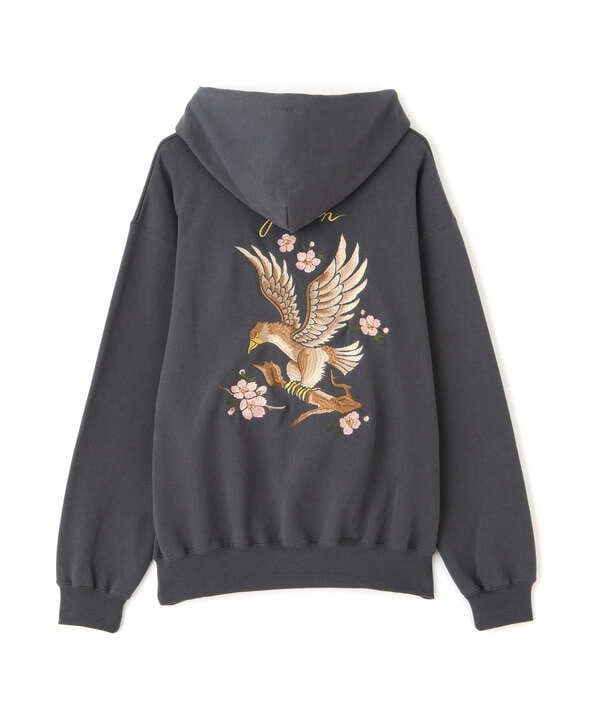 EMB. CHERRY BLOSSOM JAPAN EAGLE HOODED SWEAT/チェリーブロッサム ジャパンイーグル パーカー