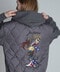 LADY WITH DRAGON QUILTED COMBI. ZIP HOOD