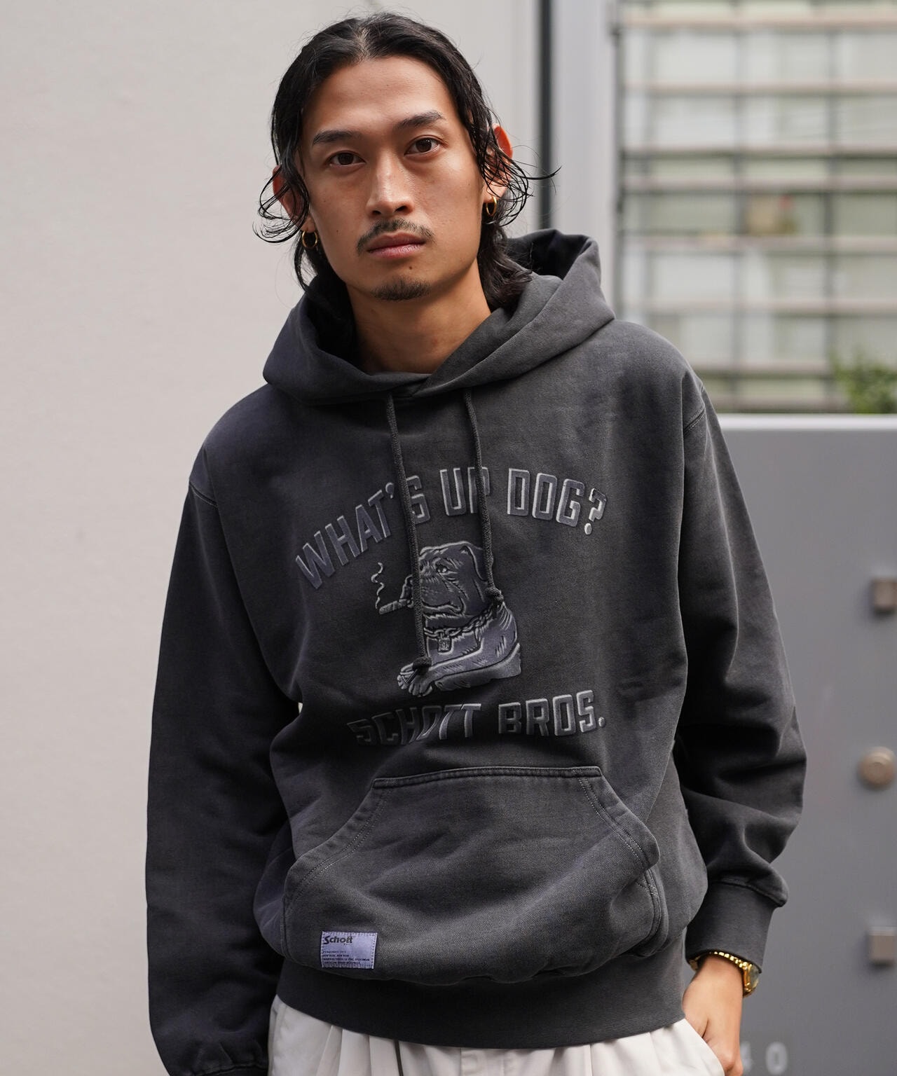 【先行予約 11月中旬-11月下旬】HOODED SWEAT FLOCKY CHILL ROTTWEILER