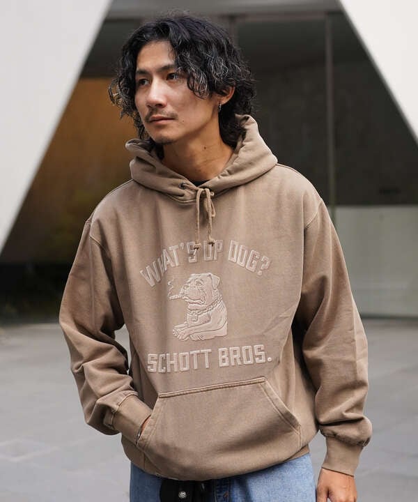 HOODED SWEAT FLOCKY CHILL ROTTWEILER/フロッキー チルロットワイラー パーカー