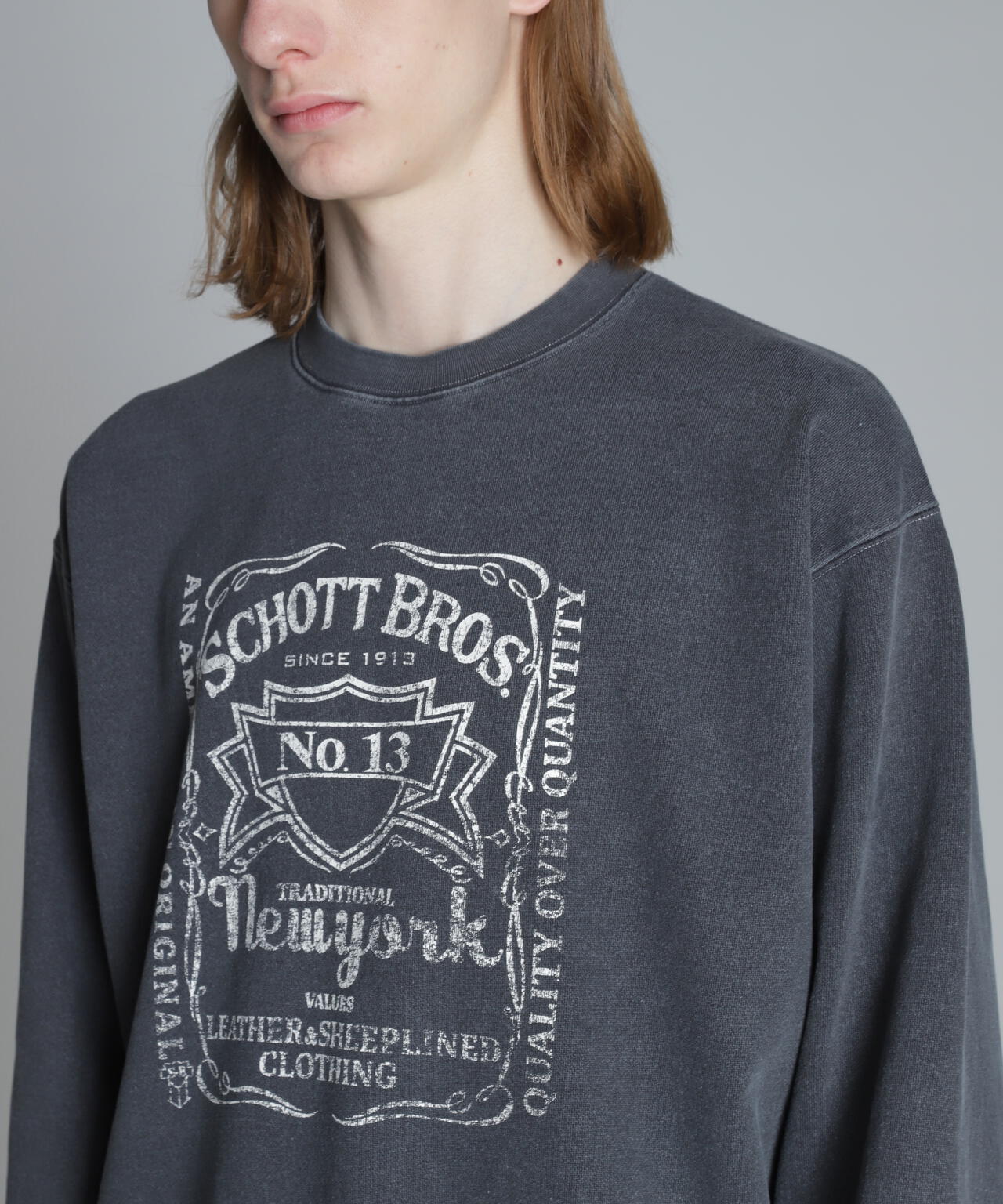 SQUARE LOGO CREW SWEAT/スクエアロゴ クルースウェット | Schott ( ショット ) | US ONLINE  STORE（US オンラインストア）