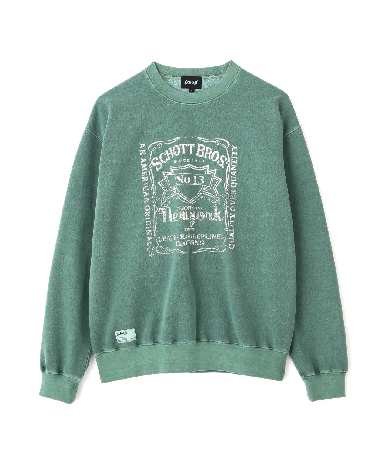 SQUARE LOGO CREW SWEAT/スクエアロゴ クルースウェット | Schott ( ショット ) | US ONLINE  STORE（US オンラインストア）