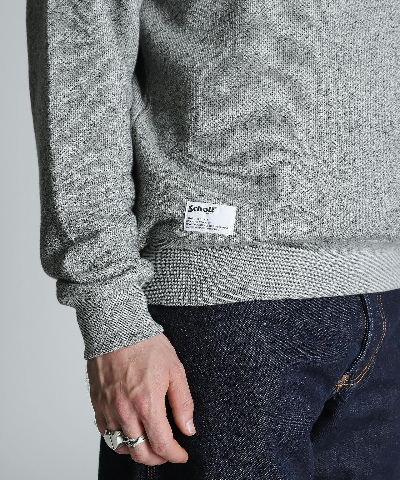 SALT AND PEPPER HALF ZIP SWEAT/ソルトアンドペッパー ハーフジップスウェット