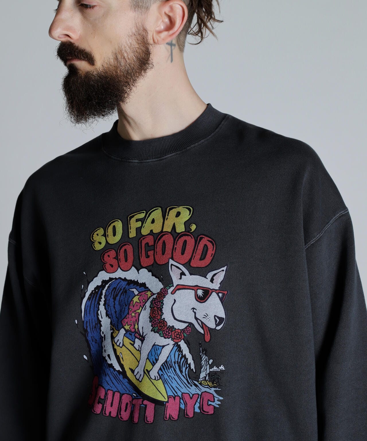 CREW SWEAT SURF DOG/クルーネックスウェット サーフブルドッグ