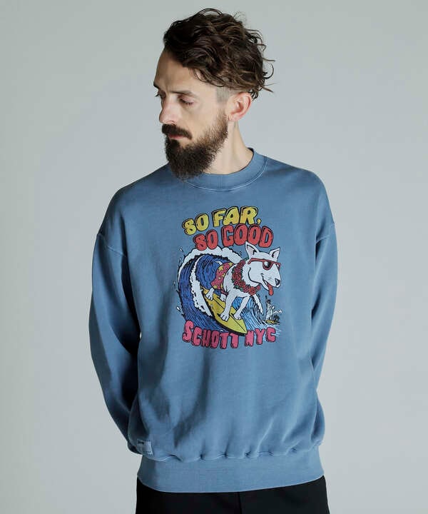 CREW SWEAT SURF DOG/クルーネックスウェット サーフブルドッグ