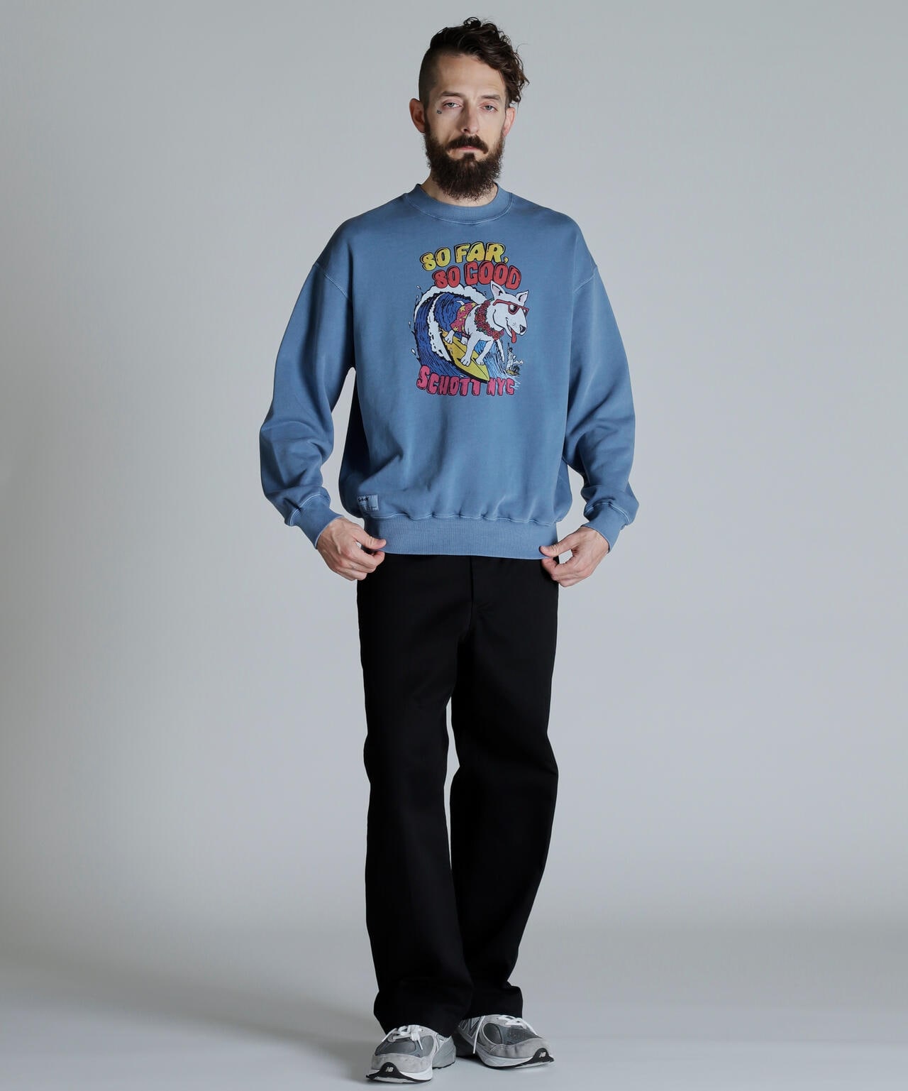 CREW SWEAT SURF DOG/クルーネックスウェット サーフブルドッグ