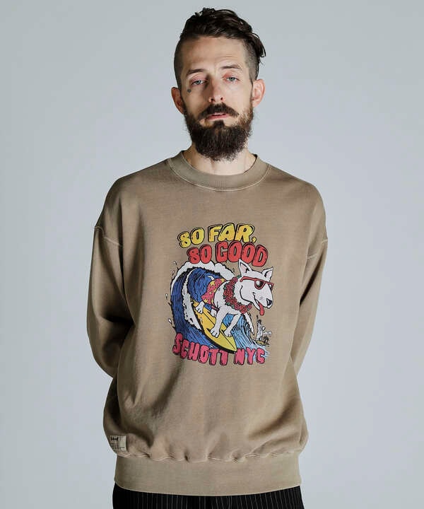 CREW SWEAT SURF DOG/クルーネックスウェット サーフブルドッグ