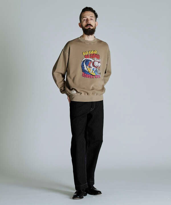 CREW SWEAT SURF DOG/クルーネックスウェット サーフブルドッグ