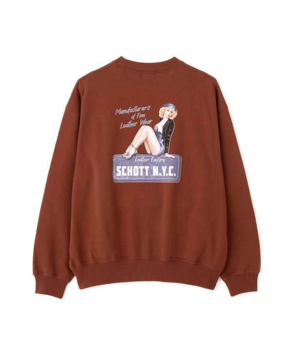 CREW SWEAT PINUP GIRL/クルースウェットピンナップガール