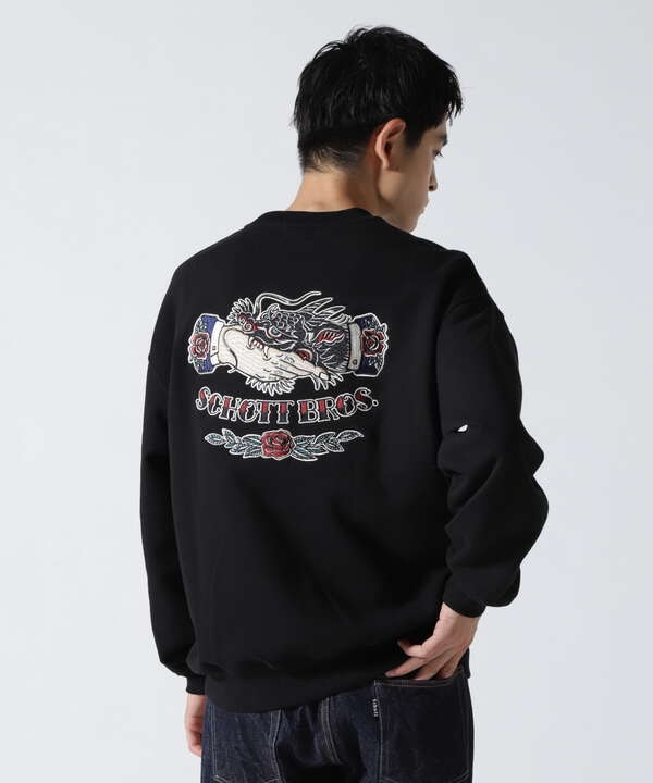 CREW SWEAT SHAKE HAND DRAGON/クルースウェット シェイクハンドドラゴン