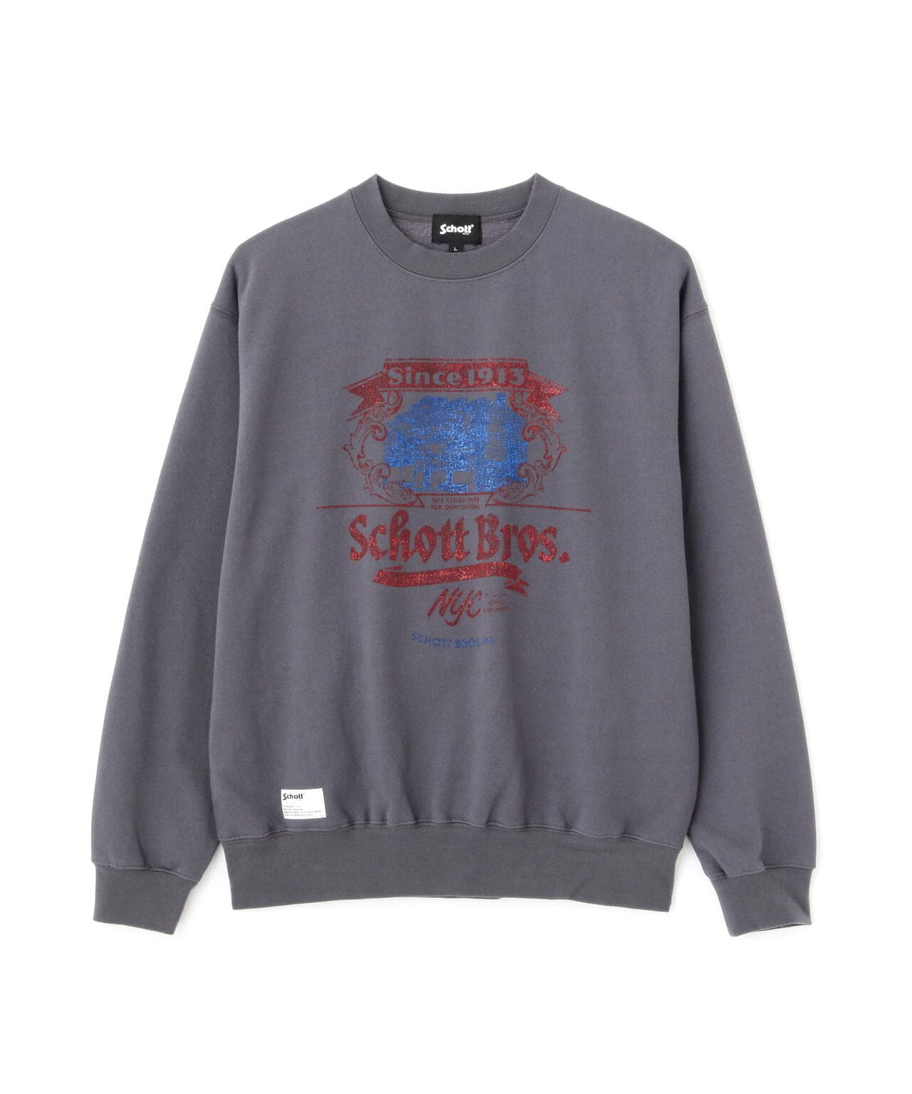 【先行予約 11月中旬-11月下旬】CREW SWEAT Schott FACTORY/クルースウェット ショットファクトリー