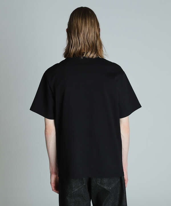 LEATHER POCKET DIAMOND STUDS T-SHIRT/レザーポケット ダイヤモンドスタッズ Tシャツ