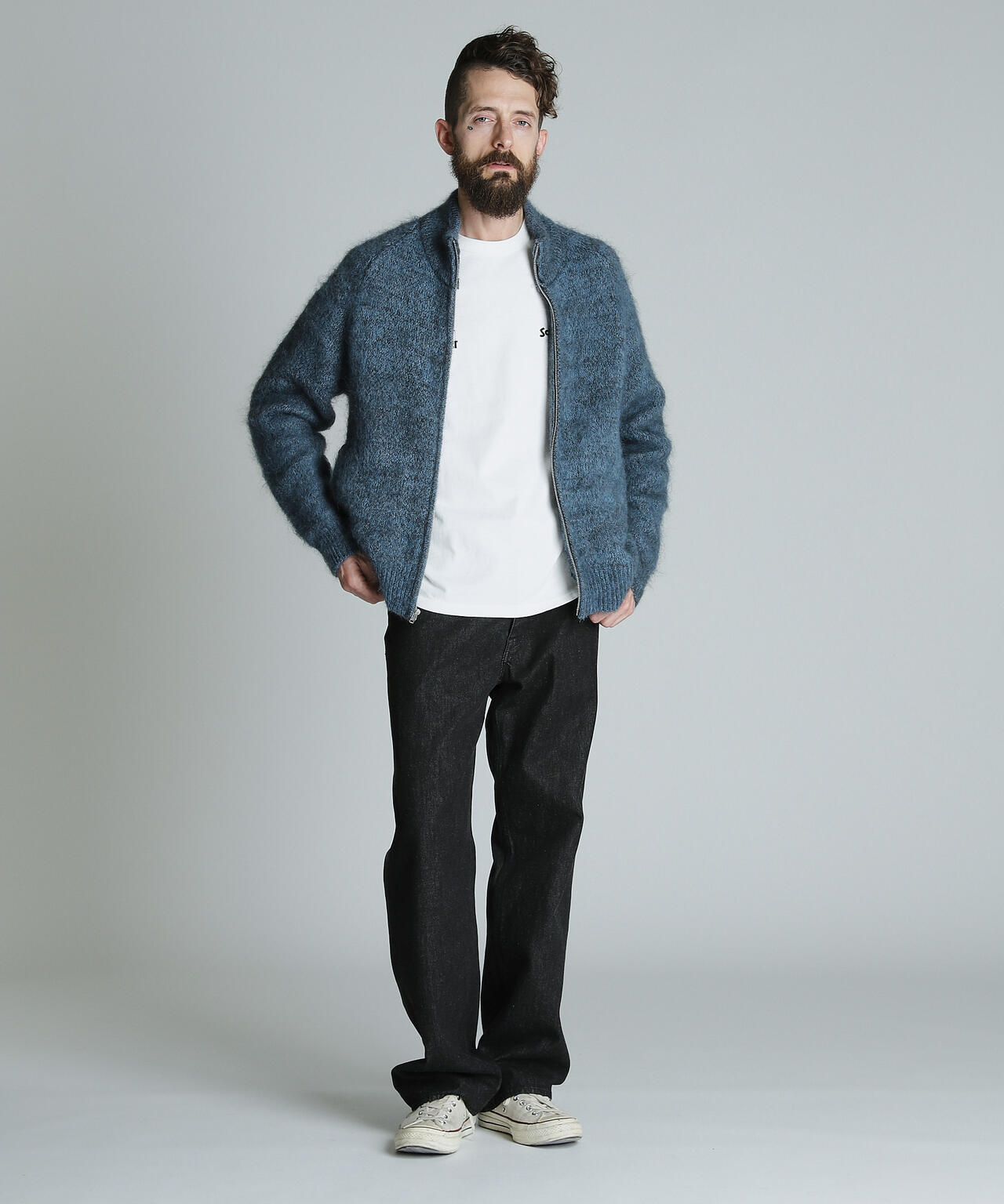 【先行予約 11月上旬-11月中旬】MOHAIR DRIVERS KNIT/モヘアドライバーズニット