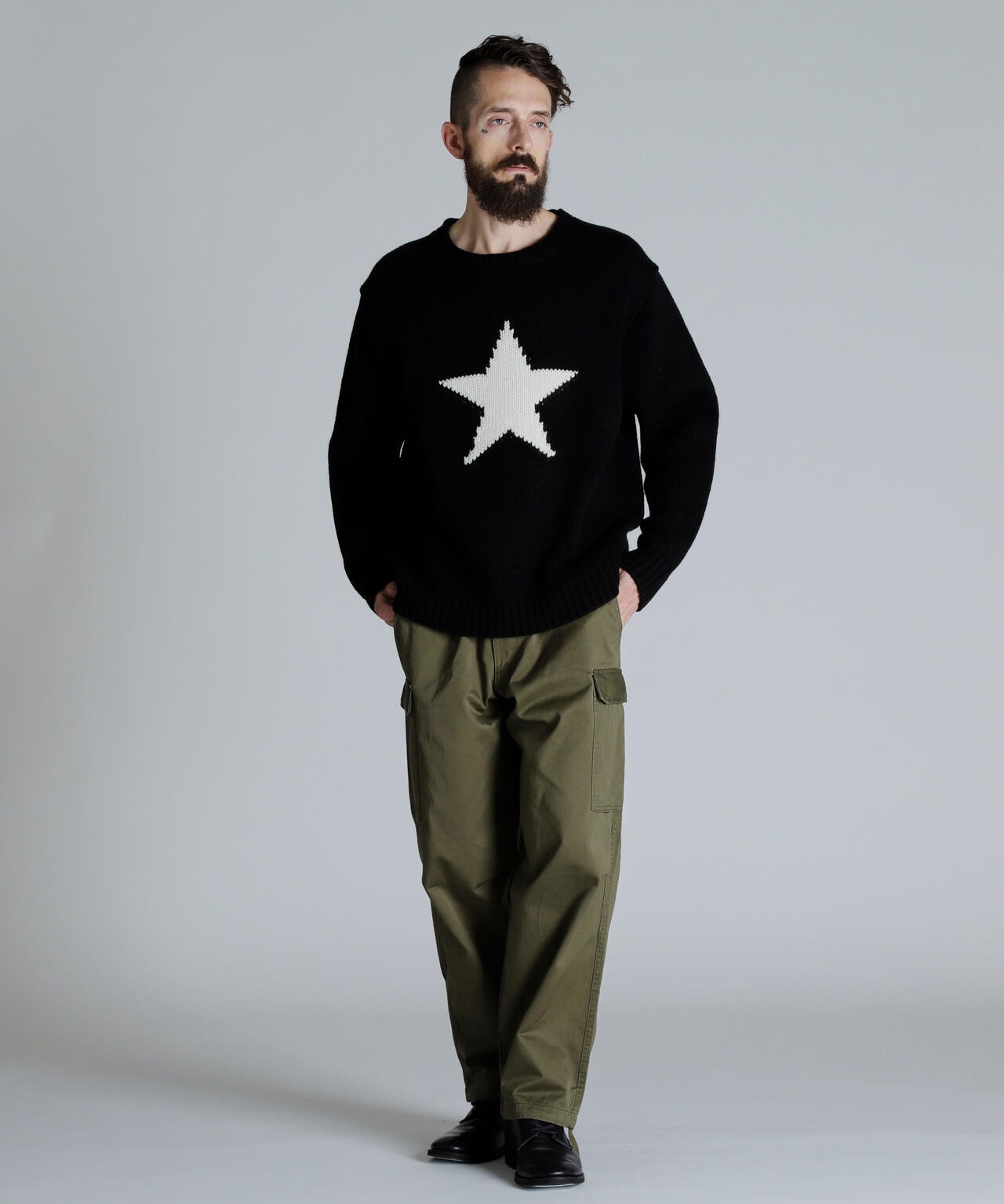 CREW KNIT STAR/クルーネックニット スター