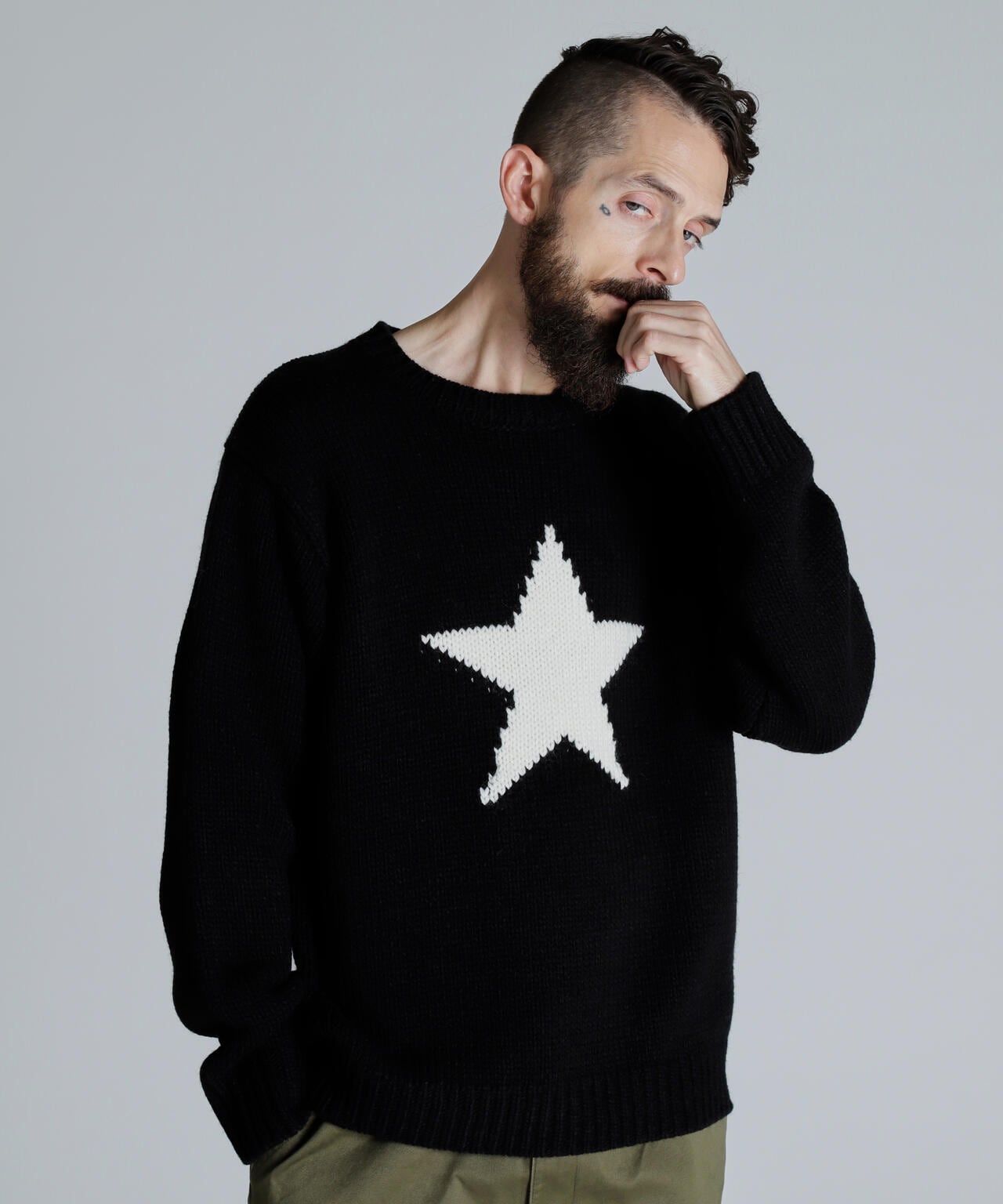 CREW KNIT STAR/クルーネックニット スター