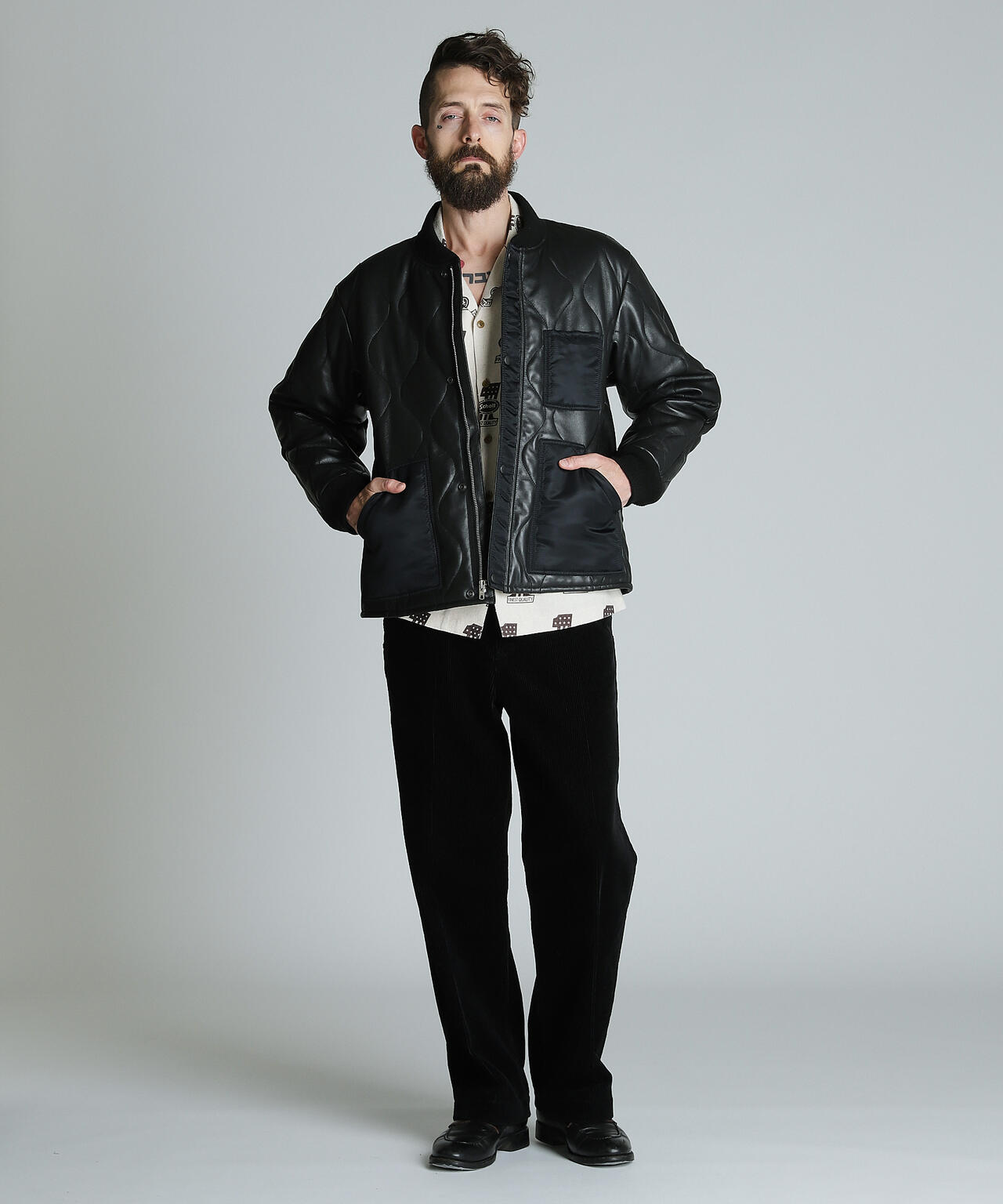 【先行予約 10月中旬-10月下旬】QUILTED LINNER SHORT LEATHER