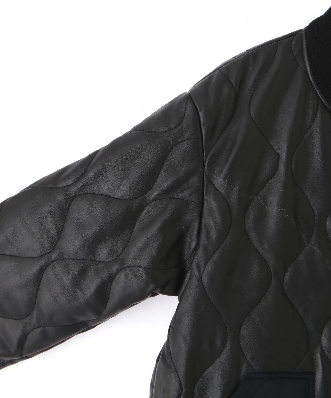 【先行予約 10月中旬-10月下旬】QUILTED LINNER SHORT LEATHER